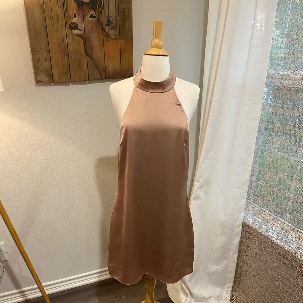 NWT Lulu’s Halter Mini Slip Dress